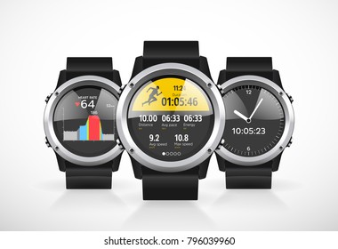 Sport smartwatch for runners - mobile application