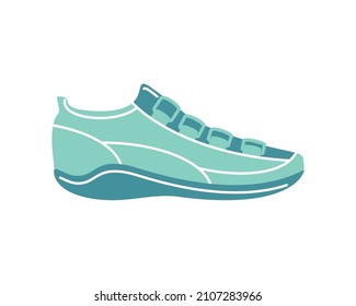sport sneaker icon flat vector