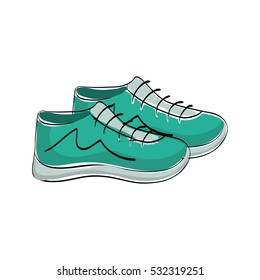 Sport sneakers accesorie icon vector illustration graphic design