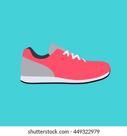 Sport Sneakers Icon Flat Vector Illustration EPS10
