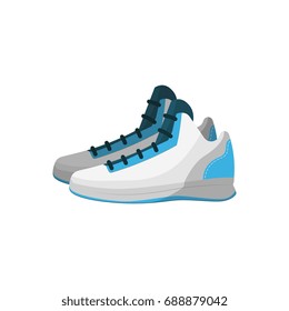Sport sneakers isolated vector icon. Athletic equipment, healthy lifestyle, fitness activity vector illustration.