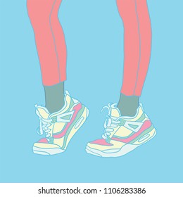 sport sneakers. vector illustration