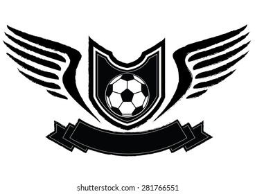 Soccer Ball Wings Winged Football Vector Stock Vector (Royalty Free ...