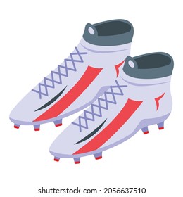 Sport soccer boots icon. Isometric of sport soccer boots vector icon for web design isolated on white background