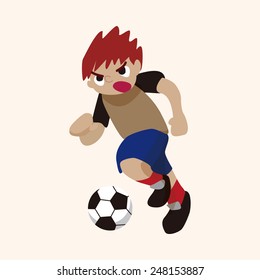 Sport soccer player theme elements vector,eps