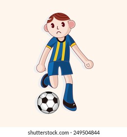 Sport soccer player theme elements vector,eps