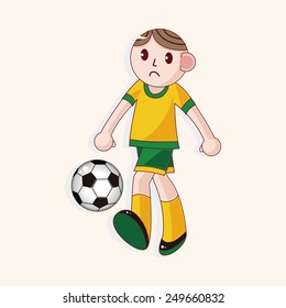 Sport soccer player theme elements vector,eps