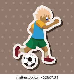 Sport soccer player theme elements vector,eps