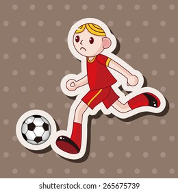 Sport soccer player theme elements vector,eps