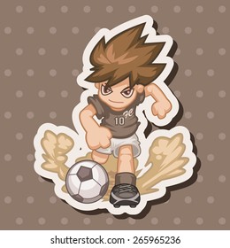 Sport soccer player theme elements vector,eps