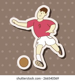 Sport soccer player theme elements vector,eps