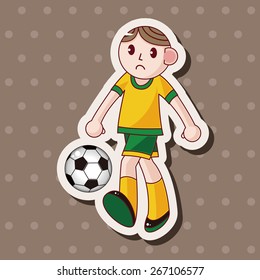 Sport soccer player theme elements vector,eps