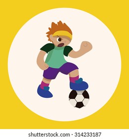 Sport soccer player theme elements vector,eps