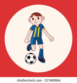 Sport soccer player theme elements vector,eps