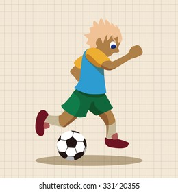 Sport soccer player theme elements vector,eps