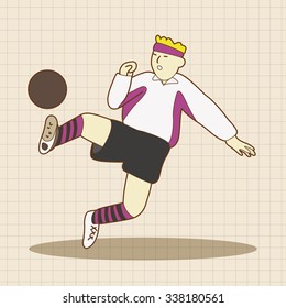 Sport soccer player theme elements vector,eps