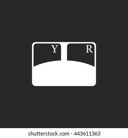 Sport soccer referee yellow and red cards in notebook simple icon on background