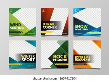 Sport social media banner for digital marketing, web banner, and flyer