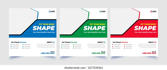 Sport Social Media Banner Template Collection with Unique Style