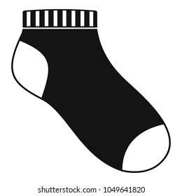 Sport sock icon. Simple illustration of sport sock vector icon for web