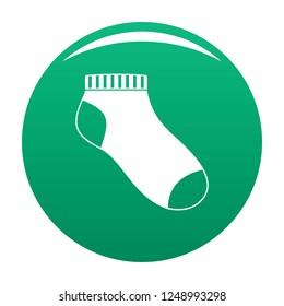 Sport sock icon. Simple illustration of sport sock vector icon for any design green