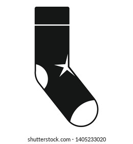 Sport sock icon. Simple illustration of sport sock vector icon for web design isolated on white background