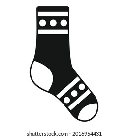 Sport sock icon simple vector. Winter collection. Kid sock