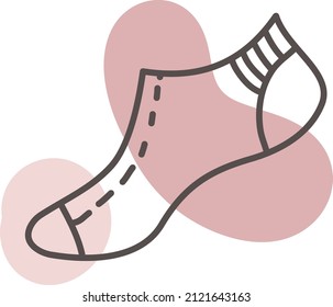 Sport sock, illustration, vector on a white background.