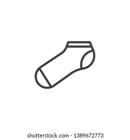 Sport socks line icon. linear style sign for mobile concept and web design. Short socks outline vector icon. Symbol, logo illustration. Pixel perfect vector graphics