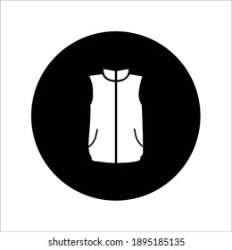 Sport solid vest icon, outerwear concept, vest sign on white background. Vector graphics.