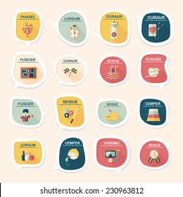 Sport speech bubble flat banner design background set, eps10