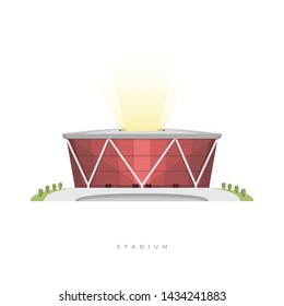 Sport stadium, Football Stadium. Front view sport arena exterior.