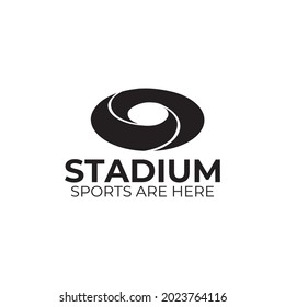 Sport stadium logo design vector template