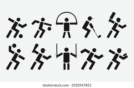 
Sport Stick Figure Icon Pack