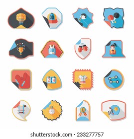 Sport sticker flat banner background set, eps10