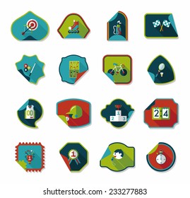Sport sticker flat banner background set, eps10