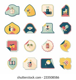 Sport sticker flat banner background set, eps10