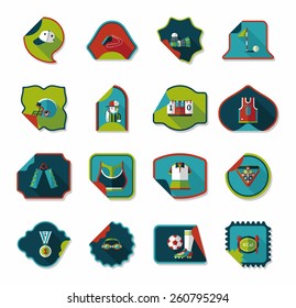 Sport sticker flat banner background set, eps10