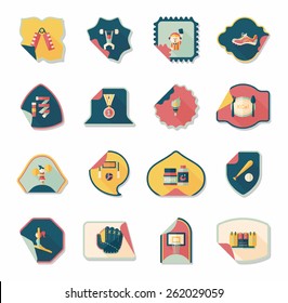 Sport sticker flat banner background set, eps10