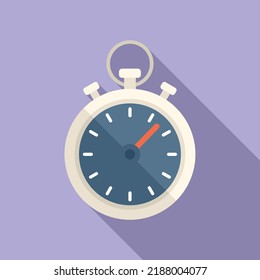 Sport stopwatch icon flat vector. Active fitness. Lifestyle athlete