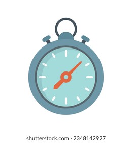 Sport stopwatch icon flat vector. Stop timer. Countdown watch isolated
