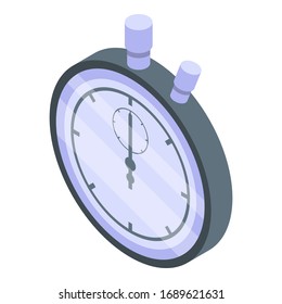 Sport stopwatch icon. Isometric of sport stopwatch vector icon for web design isolated on white background