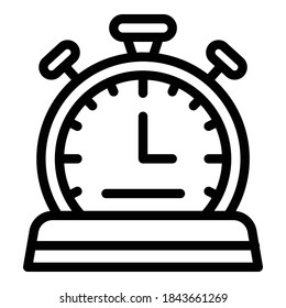 Sport stopwatch icon. Outline sport stopwatch vector icon for web design isolated on white background