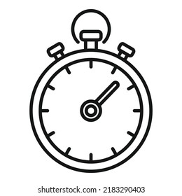 Sport stopwatch icon outline vector. Active fitness. Lifestyle athlete