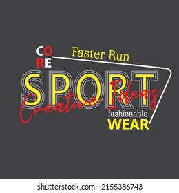 sport street wear Premium Vector illustration of a text graphic. suitable screen printing and DTF for the design boy outfit of t-shirts print, shirts, hoodies baba suit, kids cottons, etc.