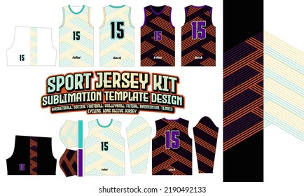 Sport Stripe Jersey Printing pattern 80 Sublimation for Soccer Football Esport Basketball Design