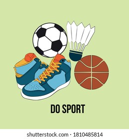 Sport style. Do sport. Commercial 
