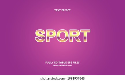 sport style editable text effect