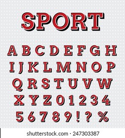 Sport Style Letters Set