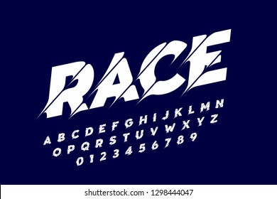 Sport Style Modern Font Alphabet Letters Stock Vector (Royalty Free ...